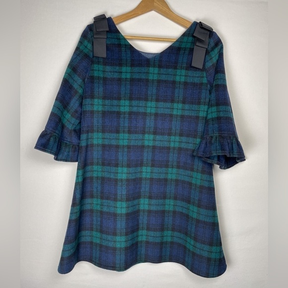 Honey Salon by Foppish Plaid mini dress with bow's on top of shoulder size. xs/s - Picture 7 of 13